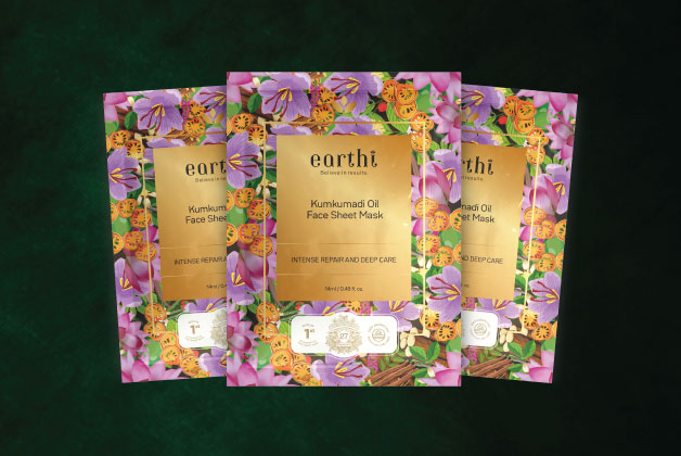 Earthi Ayurveda Kumkumadi Oil Face Sheet Mask